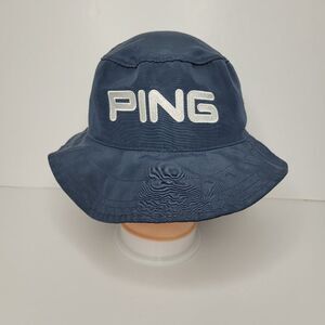 Ping blue white golf bucket hat